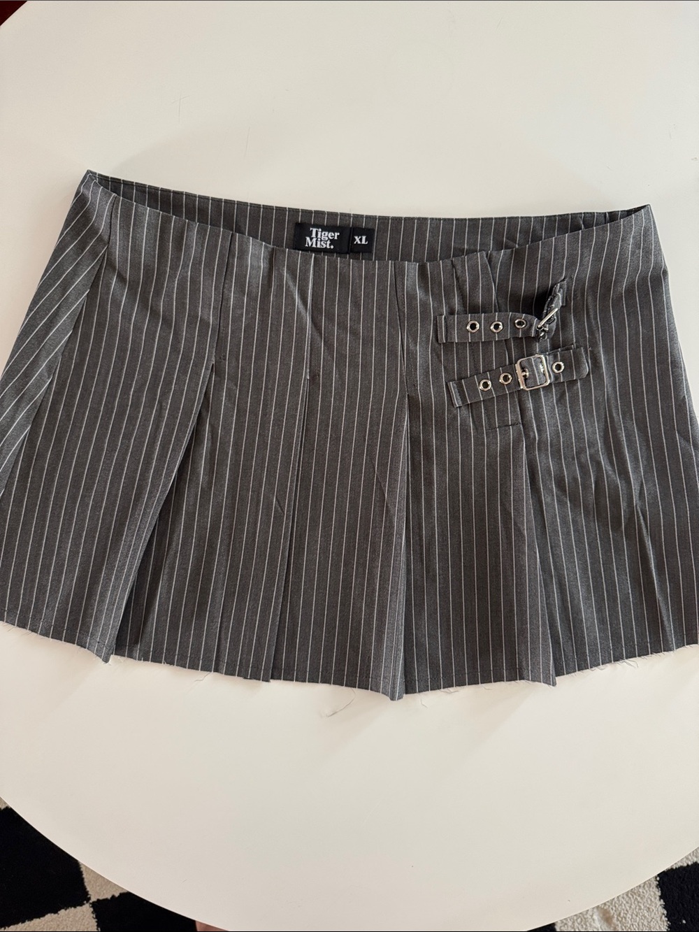 tiger mist pinstripe miniskirt